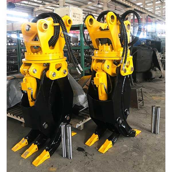 hydraulic rotating grapple for mini excavator for sale in China-JIANGTU mini excavator grapple attachments