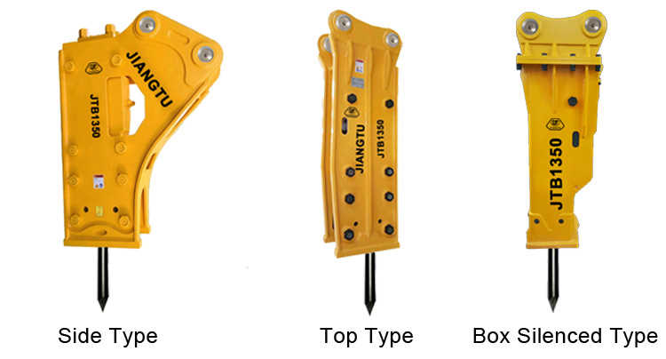 types of JIANGTU hydraulic breakers for excavators 