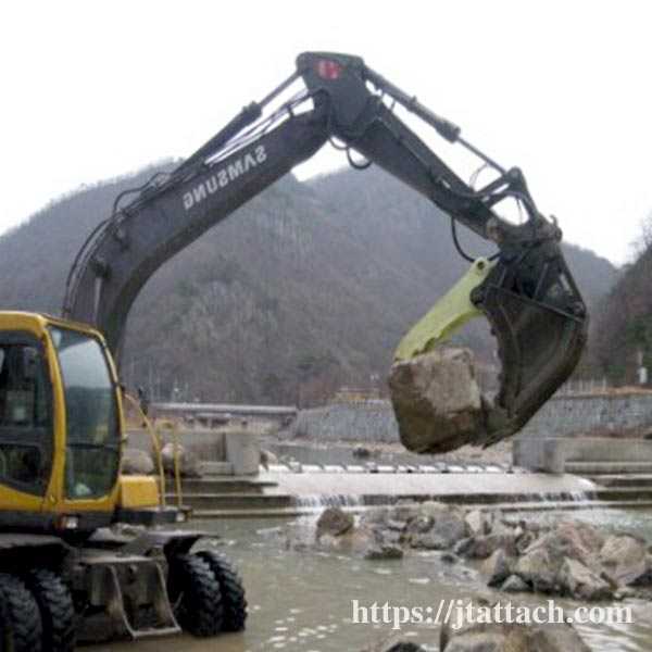 excavator-rotating-hydraulic-rock-grab-bucket