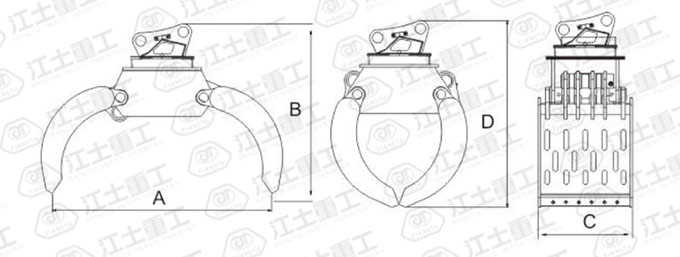 hydraulic-demolition-grapple-drawing