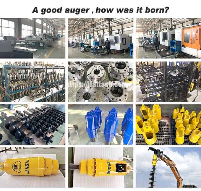 hydraulic-earth-auger-for-excavator-production-process-JIANGTU-excavator-auger-manufacturer