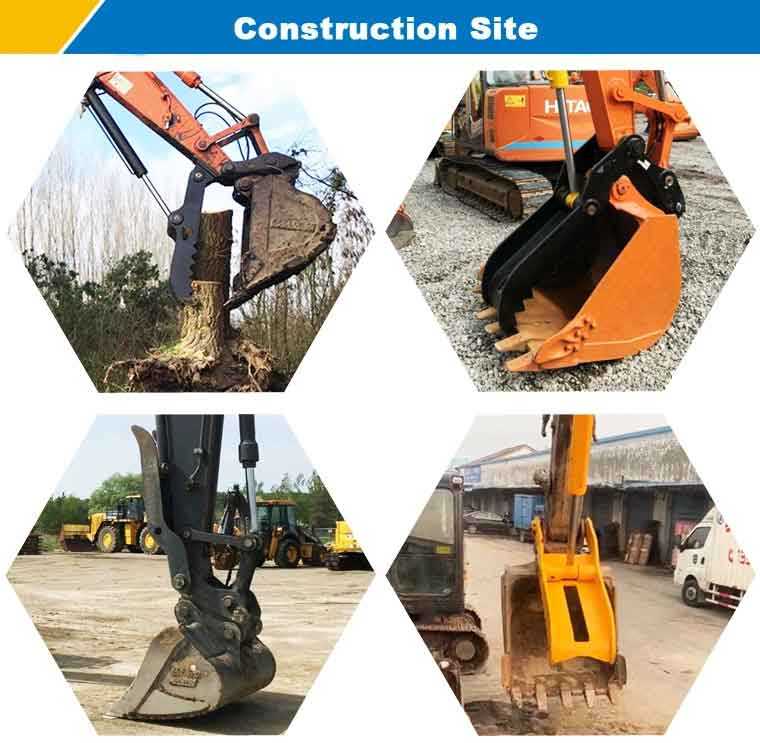 Q345b Mini Excavator Attachments Hydraulic Power Thumb Bucket