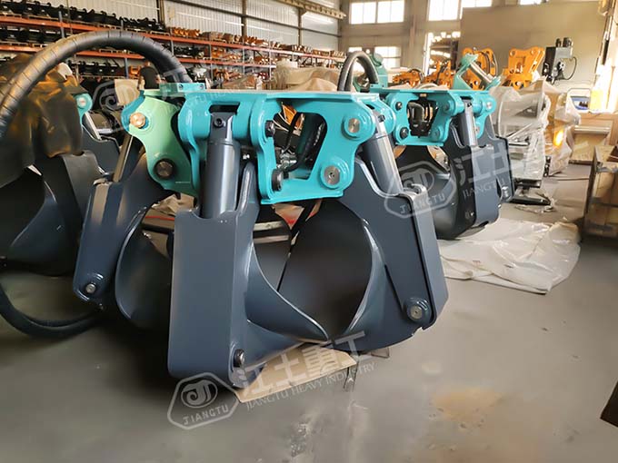 360-Degree-Rotation-Excavator-Scrap-Grapple-Orange-Peel-Grab-Hydraulic-Scrap-Grapple