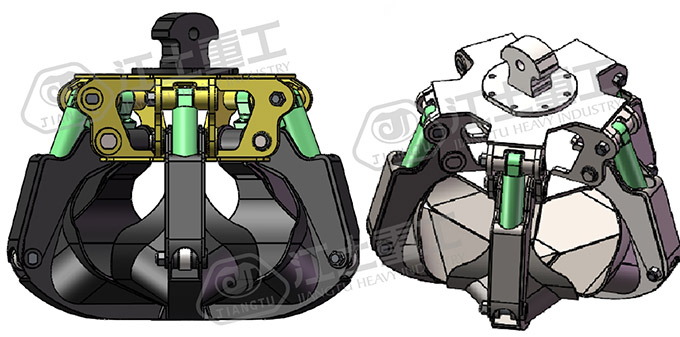 360-Degree-Rotation-Excavator-Scrap-Grapple-Orange-Peel-Grab-Hydraulic-Scrap-Grapple-drawing