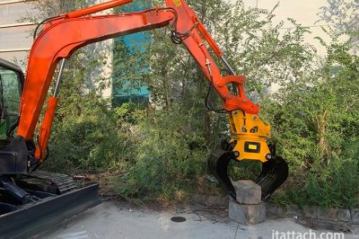 Sorting-grapple-Demolition-Grapple-of-an-Excavator-on-a-Construction-Site-during-Editorial-Photo