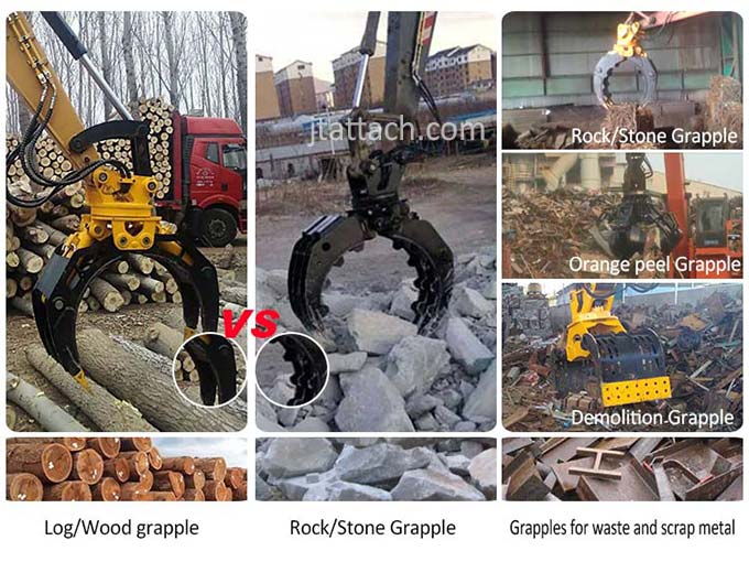 Compact (Mini) Excavator Attachments- Excavator Grapple - China