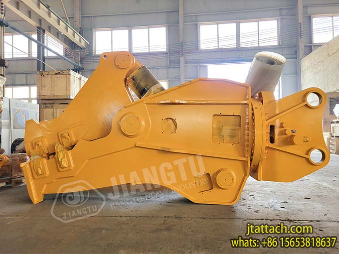 OEM-Hydraulic-Rotating-Shear-Concrete-Crusher-for-Caterpillar-320c-Excavator-rock-pulverizer-attachment